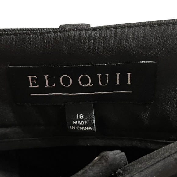 Eloquii Black Dress Pants Ankle Length Slight Flare Sz 16 - Picture 6 of 9